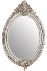 Interiors by Premier Juliet Champagne Oval Framed Wall Mirror