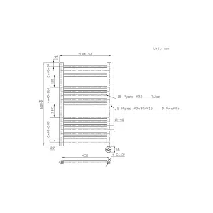 Right Radiators Prefilled Thermostatic Electric Heated Towel Rail Straight Ladder Warmer Rads - White 800x500 mm