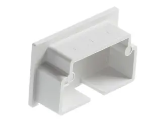 MK White 40mm x 25mm Trunking end cap