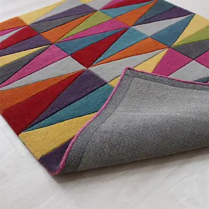 Funk Triangles Rug Multi Colour Rug 140x200cm for the Living Room