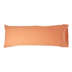 Homescapes Burnt Orange Linen Body Pillowcase