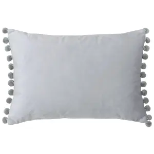 Paoletti Fiesta Velvet Pom Pom Feather Filled Cushion