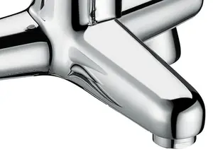 V Series Lever Handle Bath Filler Mixer Tap Chrome Mixer Taps Modern Bathroom