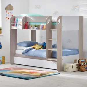 Anguiano Single (3') Standard Bunk Bed with Trundle Taupe/White