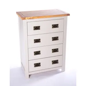 Argenta 4 Drawer Chest of Drawers Bras Drop Handle