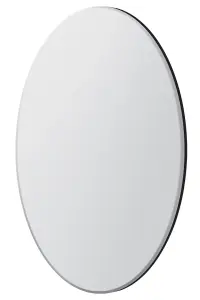 MirrorOutlet Frameless All Glass Bevelled Classic Design Round Mirror 90 x 90CM