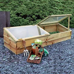 Zest Large Wooden Cold Frame Growhouse Greenhouse Garden Plant