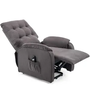 Charlbury Fabric Rise Recliner Armchair Electric Lift Chair (Charcoal)