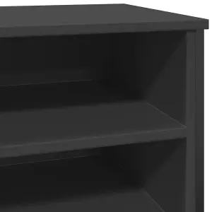 Berkfield Shoe Cabinet Black 80x38x78 cm Engineered Wood