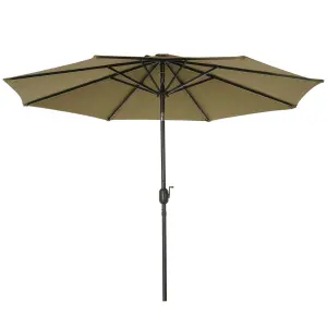 Outsunny 24 LED Solar Powered Parasol Umbrella Garden Tilt Outdoor String Light