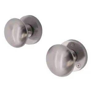 EAI - Mortice Door Knob Set Victorian Satin Chrome