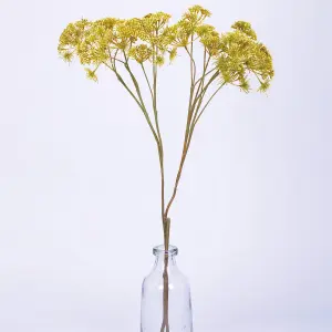 Bloom Artificial Single Dill Spray Stem - Faux Fake Silk Flower Indoor Home Decoration Floral Arrangements - Measures L42cm