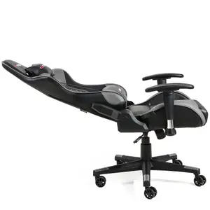 GTForce Pro St Reclining Sports Racing Gaming Office Desk Pc Car Faux Leather Chair (Grey)