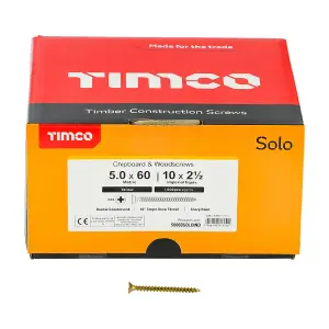 TIMCO Solo Countersunk Gold Woodscrews - 5.0 x 60 (1000pcs)