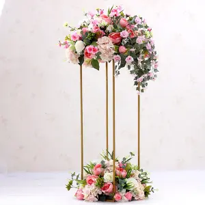 Gold Tall Metal Floor Vase Flower Stand Wedding Centrepieces 60cm (H)