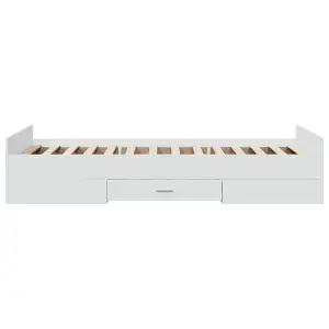 Berkfield Bed Frame with Drawers without Mattress White 90x200 cm