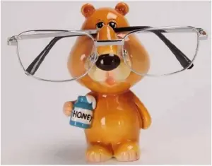 Bear Glasses Holder Stand Nose Rack Reading Spectacles Gift Set Sunglasses Specs Sun