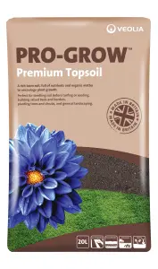 Pro-Grow Premium Topsoil 55 x 20L Bags - 1100L: Peat-free sandy loam topsoil - raised beds, plants, lawn preparation & landscaping