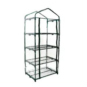 Oypla Growhouse 4-Tier Garden Greenhouse Ideal For Propagating Seeds And Bringing-on Plants - 130x50x45cm