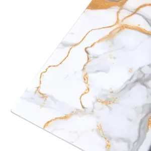 10 Pcs/Pack Marble Finish Wall Panels - Peel and Stick Waterproof Stickers for Living Rooms & Bathrooms