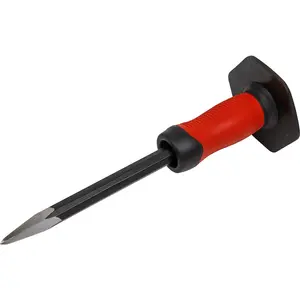 300mm Drop Forged Point Chisel - Octagonal Shaft - Comfort Protection Grip