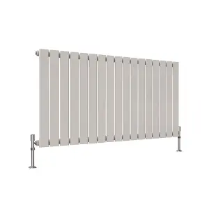 Horizontal White Single Flat Panel Radiator (H) 600 mm x (W) 1156 mm, 3726 BTU.