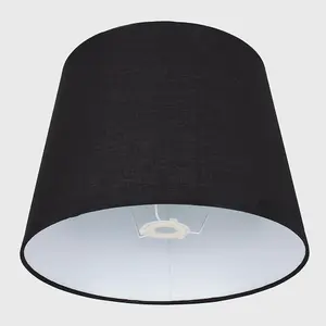 ValueLights Aspen Modern Tapered Table Floor Lamp Light Shade with Black Fabric Finish