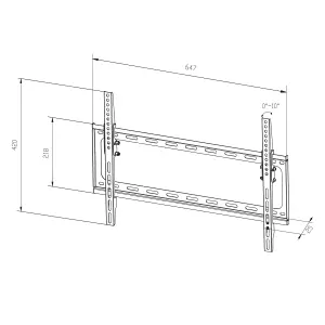 Slim Tilt TV Wall Bracket Upto 70inch TV