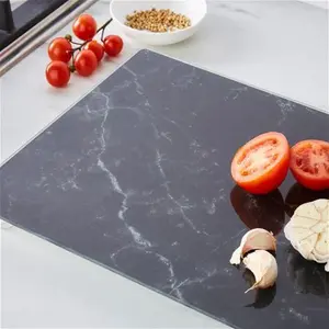 Dunelm Black Marble Glass Hob Cover