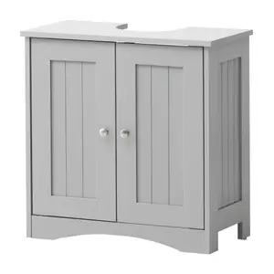 Bathroom Sink Cabinet Under Basin Unit Cupboard Storage Furniture Grey