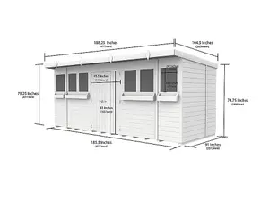 DIY Sheds 16x8 Pent Summer Shed Loglap