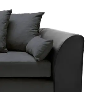 Dylan Corner Sofa Left Facing in Black