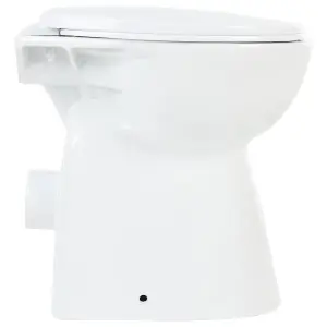 Berkfield High Rimless Toilet Soft Close 7 cm Higher Ceramic White