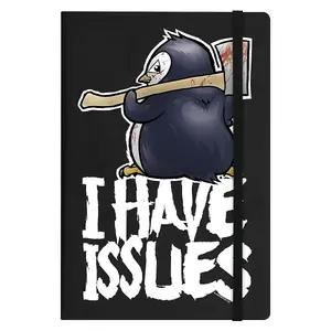 Psycho Penguin I Have Issues A5 Notebook Black/White/Slate Grey (A5)