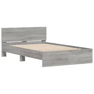 Berkfield Bed Frame without Mattress Grey Sonoma 135x190 cm Double