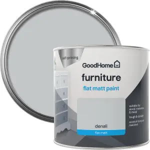 GoodHome Denali Flat matt Furniture paint, 500ml