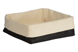 Black And Cream Folded Design Bread Basket