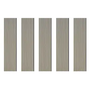 Kraus - Ash Brown - Easy-Fit Acoustic Slat Wall Panel - (L) 240cm x (W) 57.3cm - Pack of 5 Panels - Sample Size Available