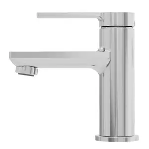 GoodHome Akita Mini Chrome effect Round Basin Mixer Tap