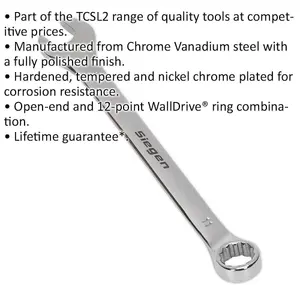 Durable 11mm Hardened Steel Combination Spanner - Polished Chrome Vanadium Wrench