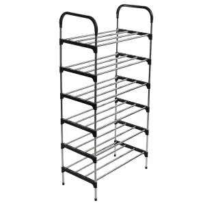 6 Tiers Shoe Rack Shoe Storage Organizer Shelf Space Saving Display Shelves