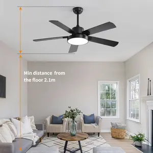 Arvine 5 - Blade LED Ceiling Fan with Remote Control and Light Kit