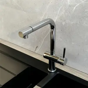 Liquida W15CH Single Lever Swivel Spout Pull Out Spray Chrome Kitchen Mixer Tap