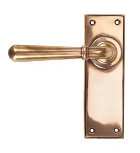 From The Anvil Polished Bronze Newbury Lever Latch Set