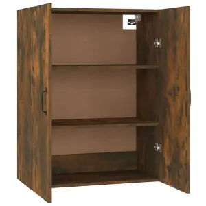 Berkfield Hanging Cabinet Smoked Oak 69,5x34x90 cm Engineered Wood