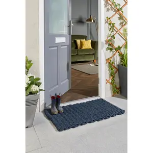 Rope Mat Navy  / Rectangle 45 W x 75 L cm