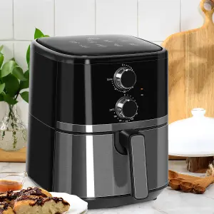 HOMCOM Air Fryer 1500W 4.5L Air Fryers Oven with Rapid Air Circulation Timer