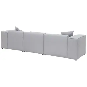 Corner Sofa DOLVA Light Grey Fabric Left Hand