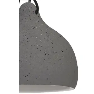 GoodHome Aulavik Grey Stone effect Pendant ceiling light, (Dia)220mm