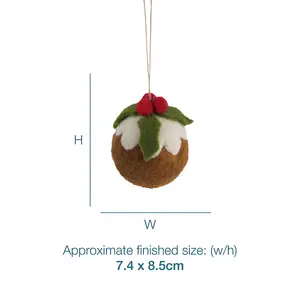 N/FELTING XMAS PUD - Needle Felting Kit: Christmas: Pudding - Trimits